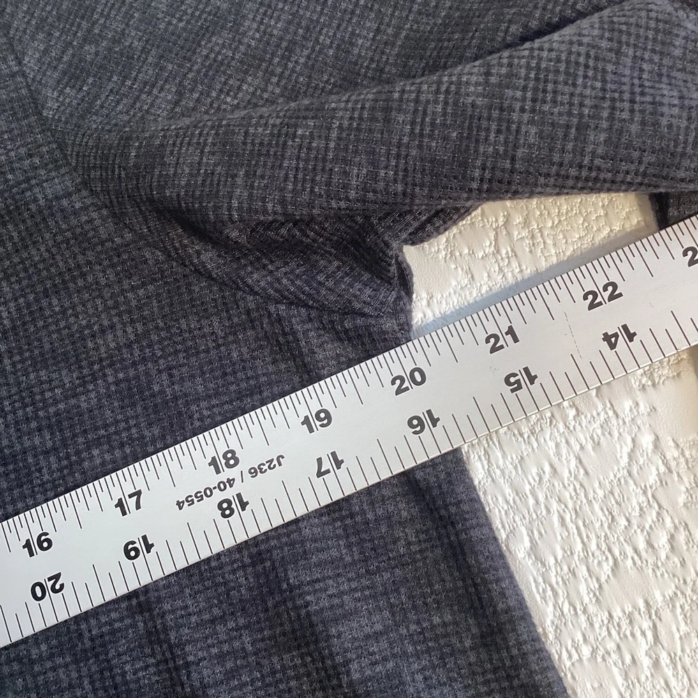 Jaclyn Intimates Whisperluxe Pajama Lounge‎ Top Waffle Knit Grey Large NWT